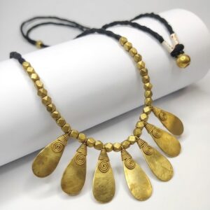Prakriti : Authentic, dokra egg patri necklace