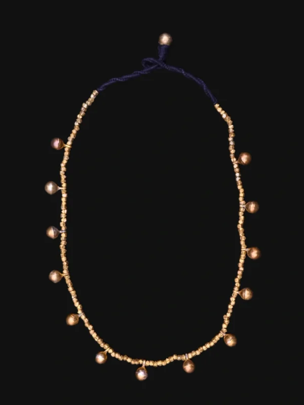 Nirmiti : The Dokra Brass Beads and balls Necklace with earrings - Image 2