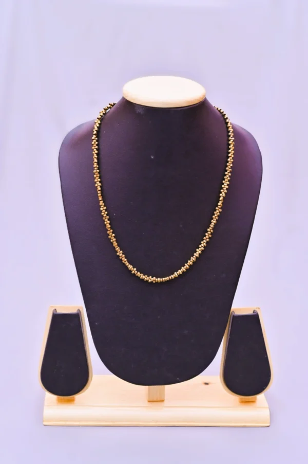 Nirmiti : The Dokra  small Beads Necklace