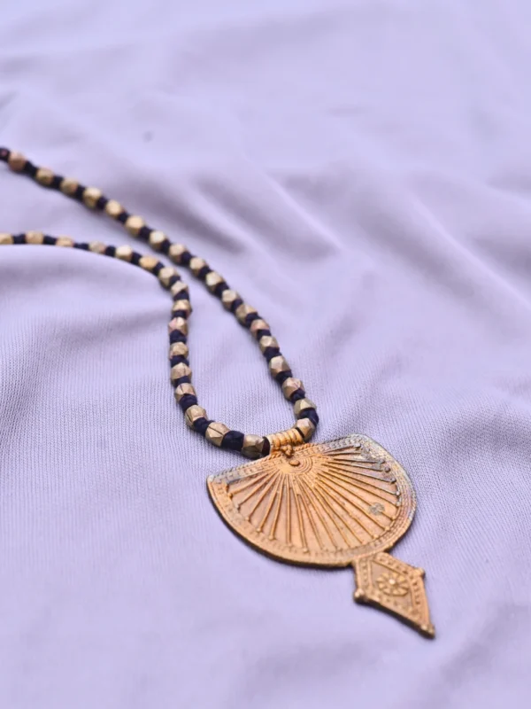 Akriti : The Dokra Pendant Necklace - Image 2
