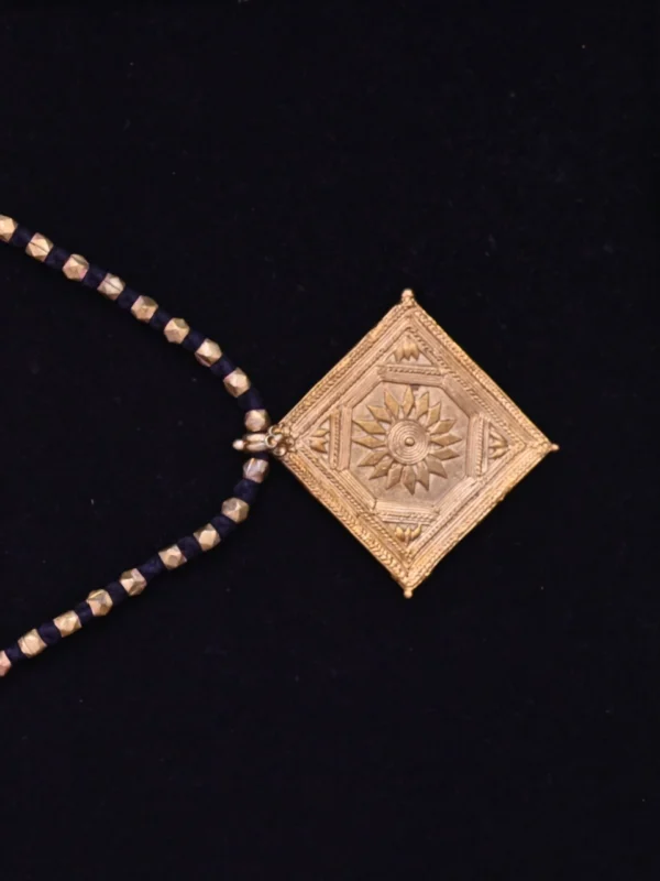 Akriti : The Dokra Pendant Necklace - Image 3