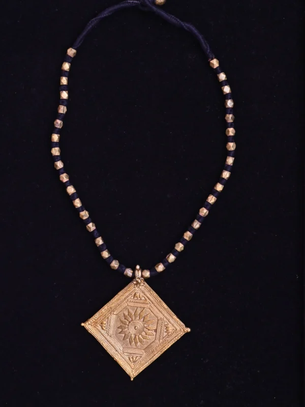 Akriti : The Dokra Pendant Necklace - Image 2