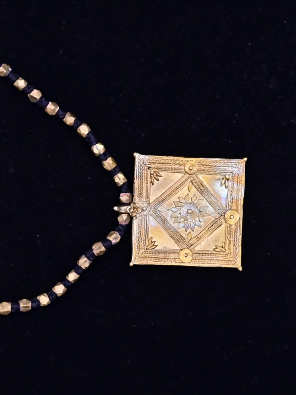 Akriti : The Dokra Pendant Necklace - Image 3