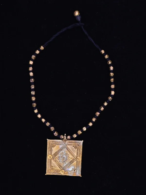 Akriti : The Dokra Pendant Necklace - Image 2