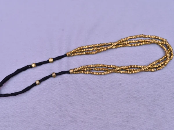 Nirmiti Premium: The Dokra three line Beads Necklace - Image 3