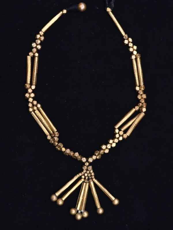 Nirmiti Premium:  Dokra( beads,and pipe), long Necklace - Image 2
