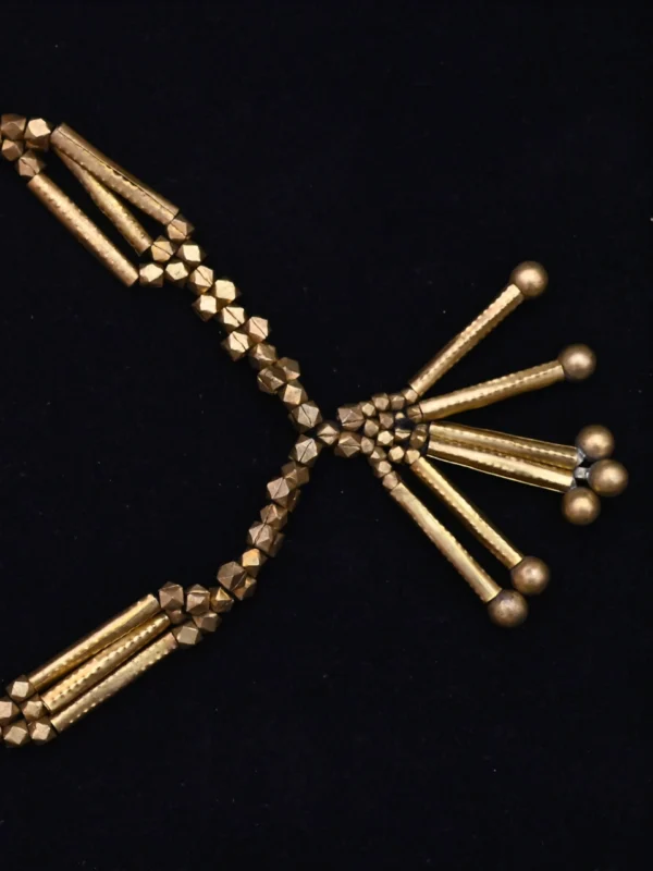 Nirmiti Premium:  Dokra( beads,and pipe), long Necklace - Image 5