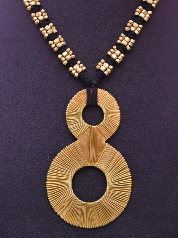 Premium Akriti: The Dokra Pendant Necklace - Image 2