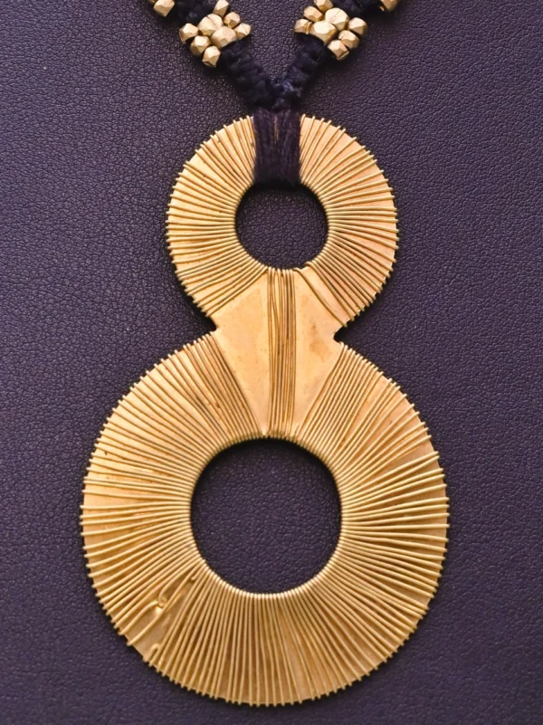 Premium Akriti: The Dokra Pendant Necklace - Image 3