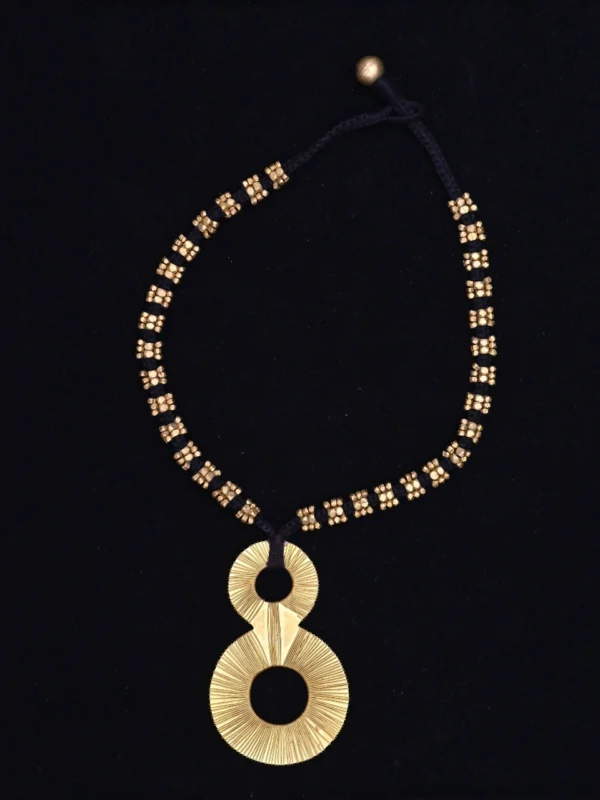 Premium Akriti: The Dokra Pendant Necklace - Image 4