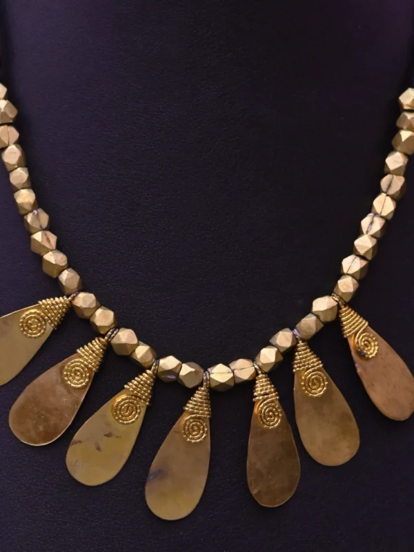 Prakriti : Authentic, dokra egg patri necklace - Image 3