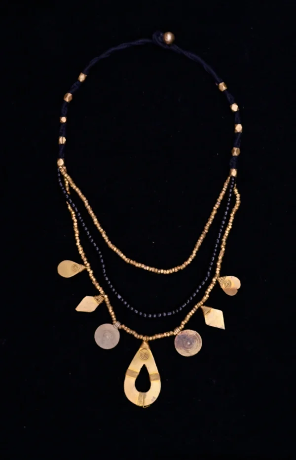 Prakriti Premium: Traditional, indo-western fusion, Dokra Designer Necklace,three line patri - Image 6