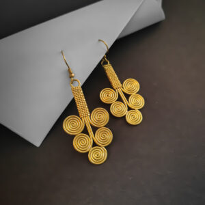 Exquisite, Authentic, hand-crafted, (Spiral tree), Dokra tribal earrings