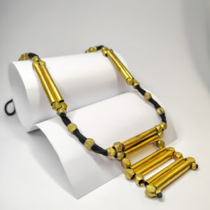 Nirmiti Premium: The Dokra Beads and pipe,designer Necklace