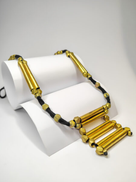 Nirmiti Premium: The Dokra Beads and pipe,designer Necklace