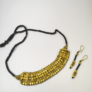 Authentic, Dokra Chapasari(neck-band) necklace with earrings
