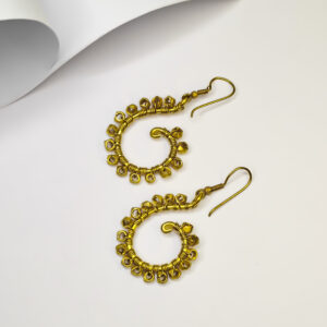 Exclusive, Handcrafted, Dokra brass bead earrings