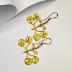 Exquisite , hand crafted ,dokra Spiral Butterfly earrings