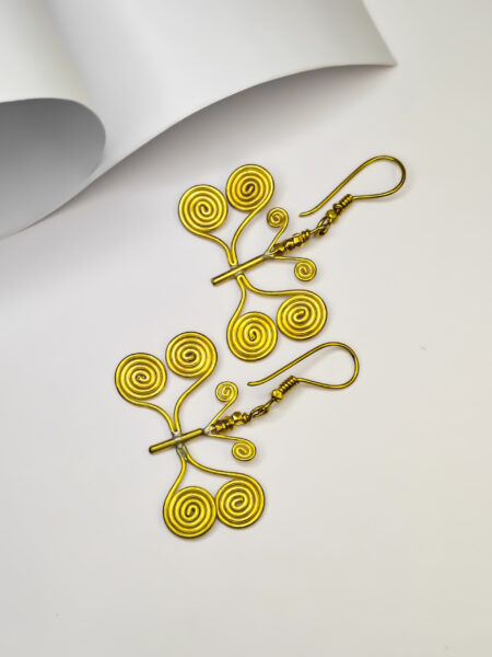 Exquisite , hand crafted ,dokra Spiral Butterfly earrings