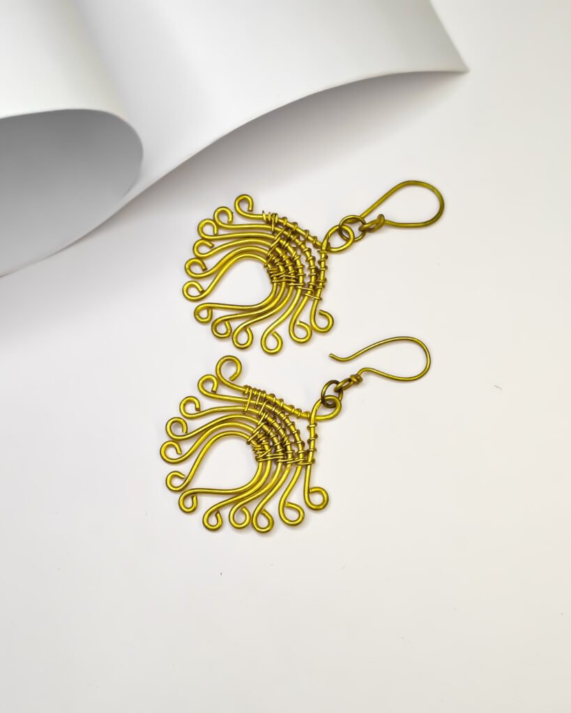 Authentic, Hand crafted, Dokra Lotus earrings
