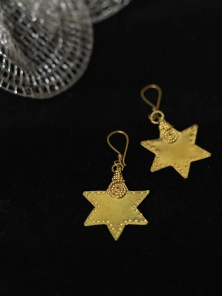 Dokra Star Earrings
