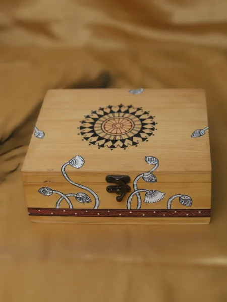 Wooden Box With beautiful painting of saura Art