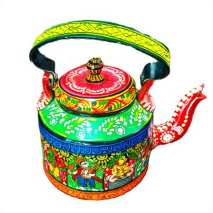 Dushavataar,Pattachitra painting on kettle, remarkable crafted decor,height9inch&width8inch