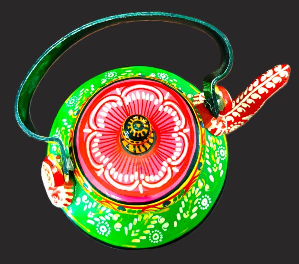 Dushavataar,Pattachitra painting on kettle, remarkable crafted decor,height9inch&width8inch - Image 2