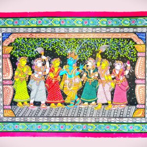 Shree Radhakrishna Pattachitra  painting on patta ,wall decor, unframed,20inch*13inch