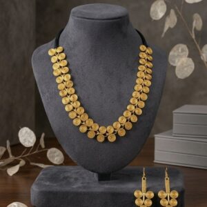 Traditional Dokra Spiral Necklace with Earrings