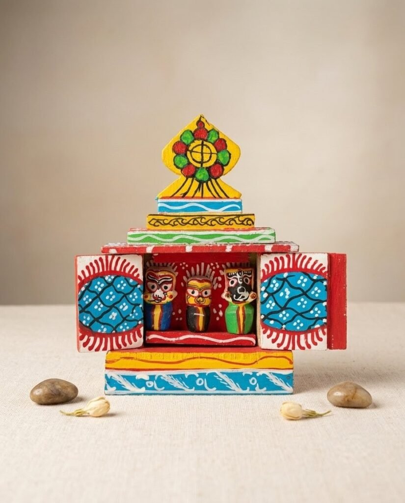 Wooden temple, with beautiful painting