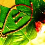 Authentic, dokra fusion, stringed beads necklace with earrings,  red colour, black colour Image