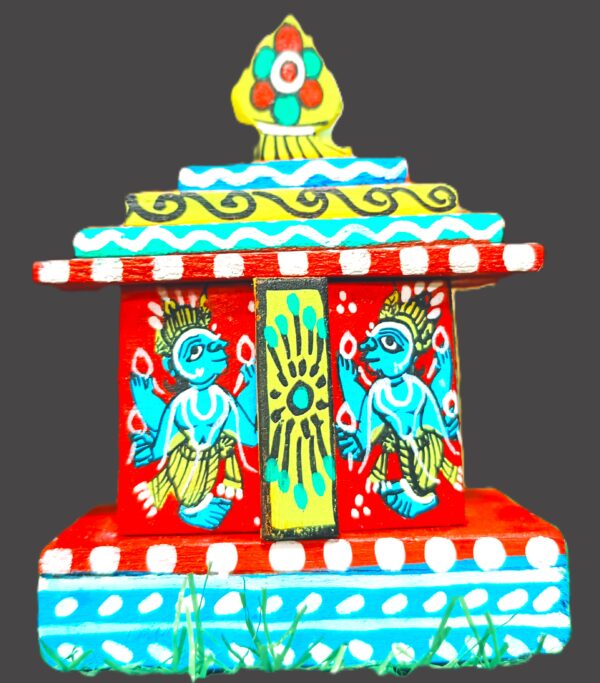 Wooden temple, with beautiful painting, l-13cm, w-6cm, height-20cm - Image 2