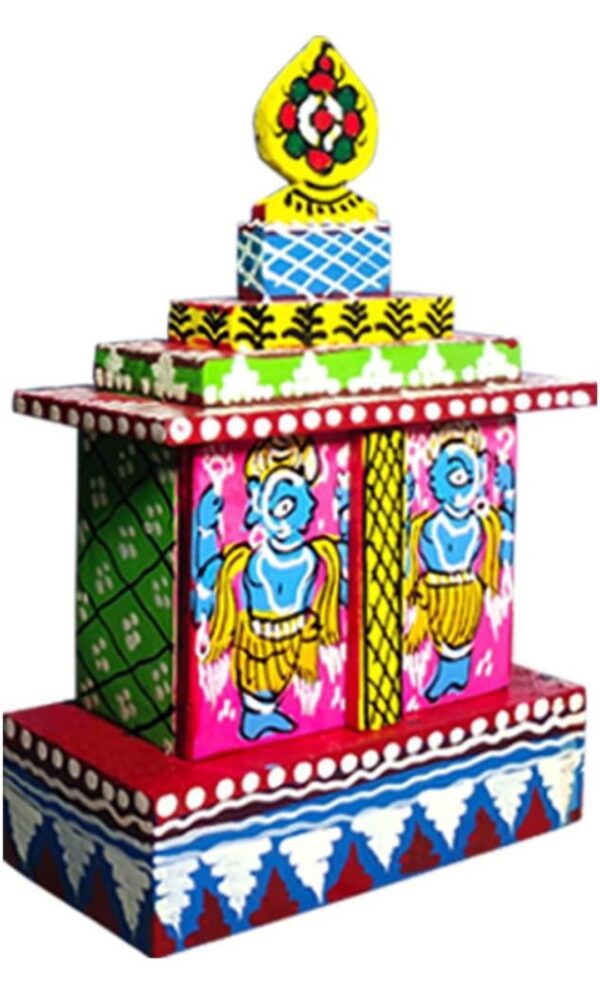 Wooden temple, with beautiful painting, l-13cm, w-6cm, height-20cm - Image 3