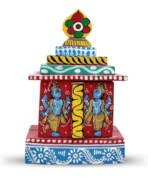 Wooden temple, with beautiful painting, l-13cm, w-6cm, height-20cm - Image 6