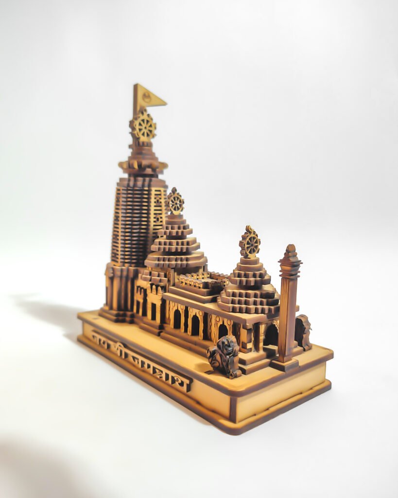 Jagannath ji temple, wooden masterpiece, L-14cm, W-6.5cm, H-16cm