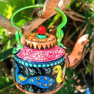 Remarkable, Pattachitra painting on kettle,  L-7,W-5,H-6inch