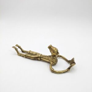 Timeless Dokra metal art, Figurine of lady lying and reading, Home decor, collectible show piece