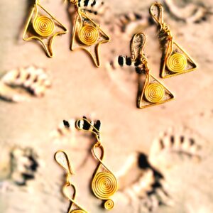 Authentic, Hand-made, Dokra earrings, (set of 3)