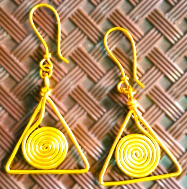 Authentic, Hand-made, Dokra earrings, (set of 3) - Image 2