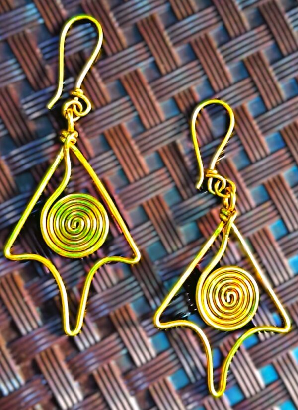 Authentic, Hand-made, Dokra earrings, (set of 3) - Image 4