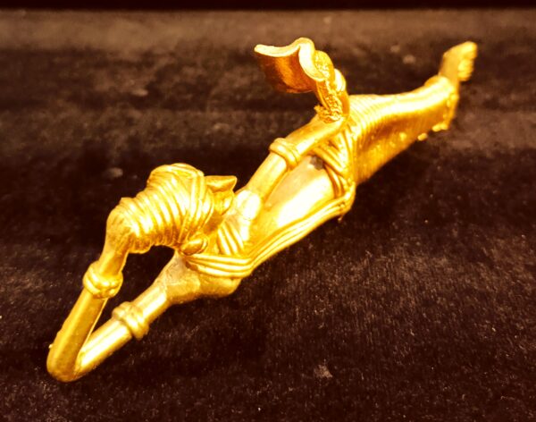 Dokra metal Art, Hand-made Tribal Art, Unique show piece, Figurine of Lady lying & reading