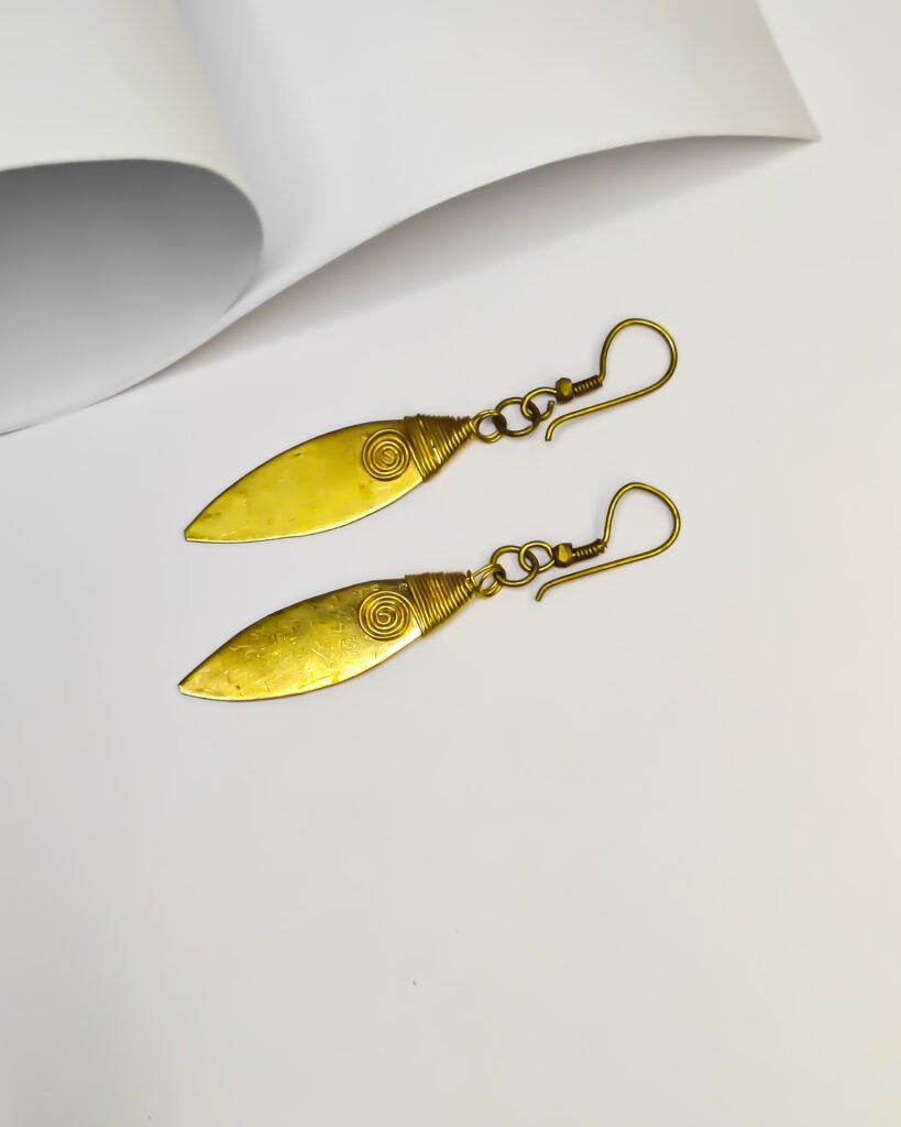 Exquisite, Authentic, hand-crafted, (Fish patri) Dokra tribal earrings