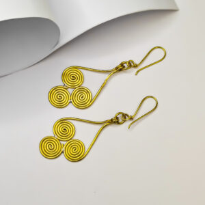 Beautiful, Authentic, Dokra spiral clove shape earrings