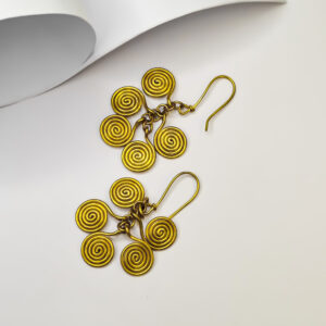 Exquisite, Traditional, hand-made, Dokra Spiral Penth earrings