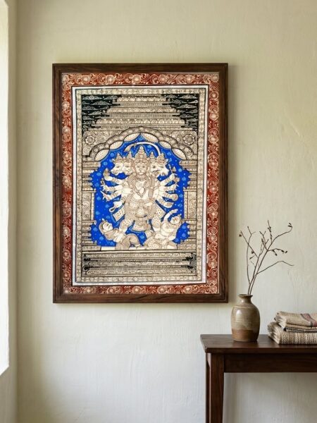 Souvenir, Venerable, Lord Hanuman Pattachitra Art (19x13) inch