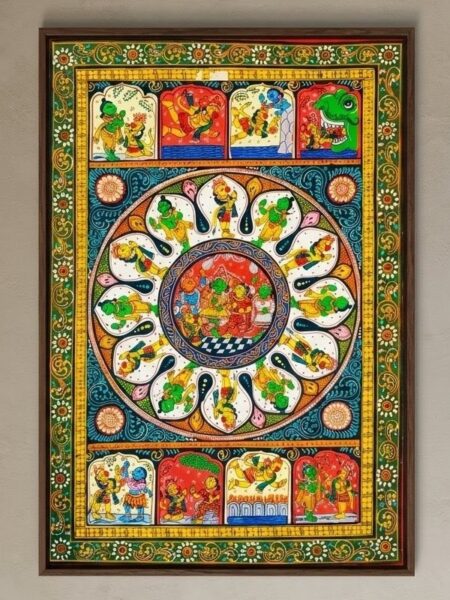 Timeworn, Speechless, Ramayan, Pattachitra Art (40x24) inch