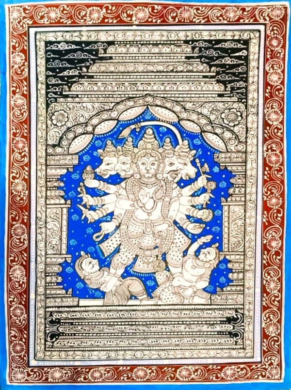 Souvenir, Venerable, Lord Hanuman Pattachitra Art (19x13) inch