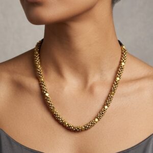 Neklace choker brass beads in one colour with er type 3