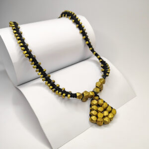 Triangle pendant - octagon beads